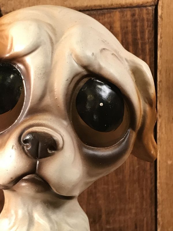 Big Eye “Gig” Sad Dog Paper Mash Figure ビッグアイ ビンテージ