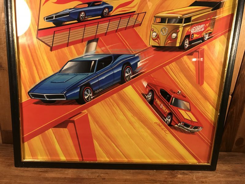 Mattel Hot Wheels Redline Minicar Picture Frame Poster ホット