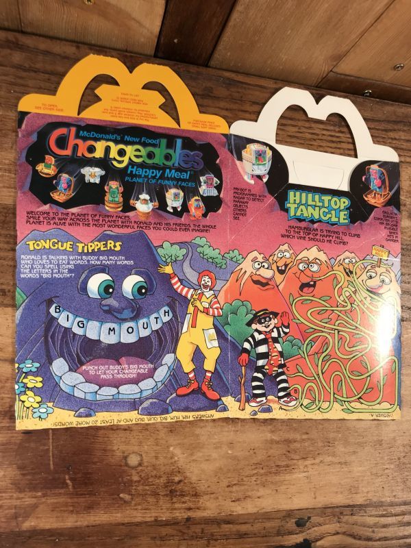 McDonald's “New Food Changeables” Happy Meal Box マクドナルド