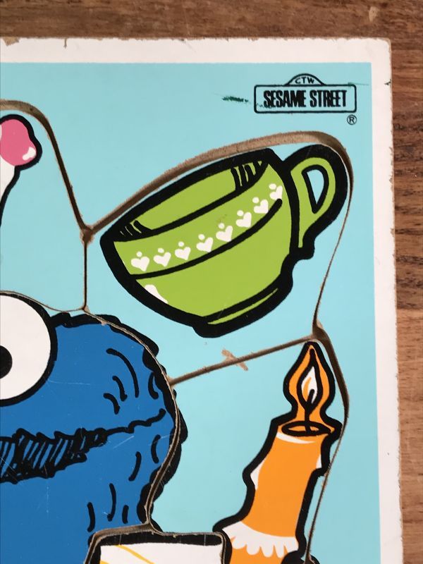 Playskool Sesame Street “Cookie Monster” Wooden Puzzle クッキー