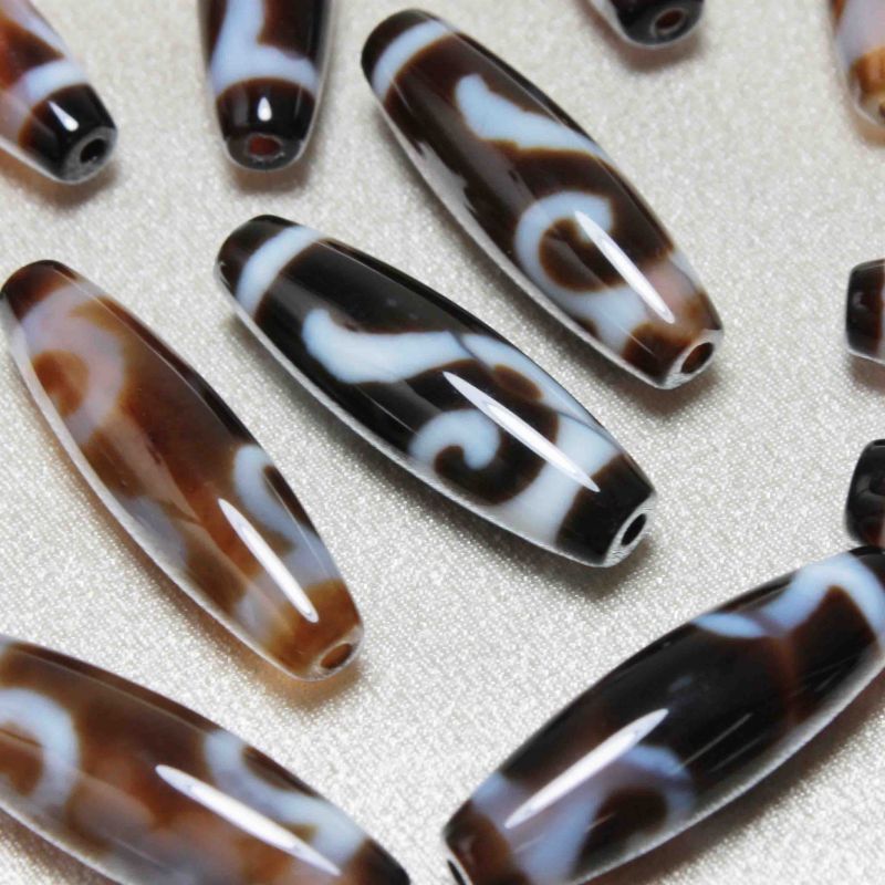 至純天珠 ジービーズ 高品質 ツヤ有 如意金銭釣 約38mm 満願成就 品番