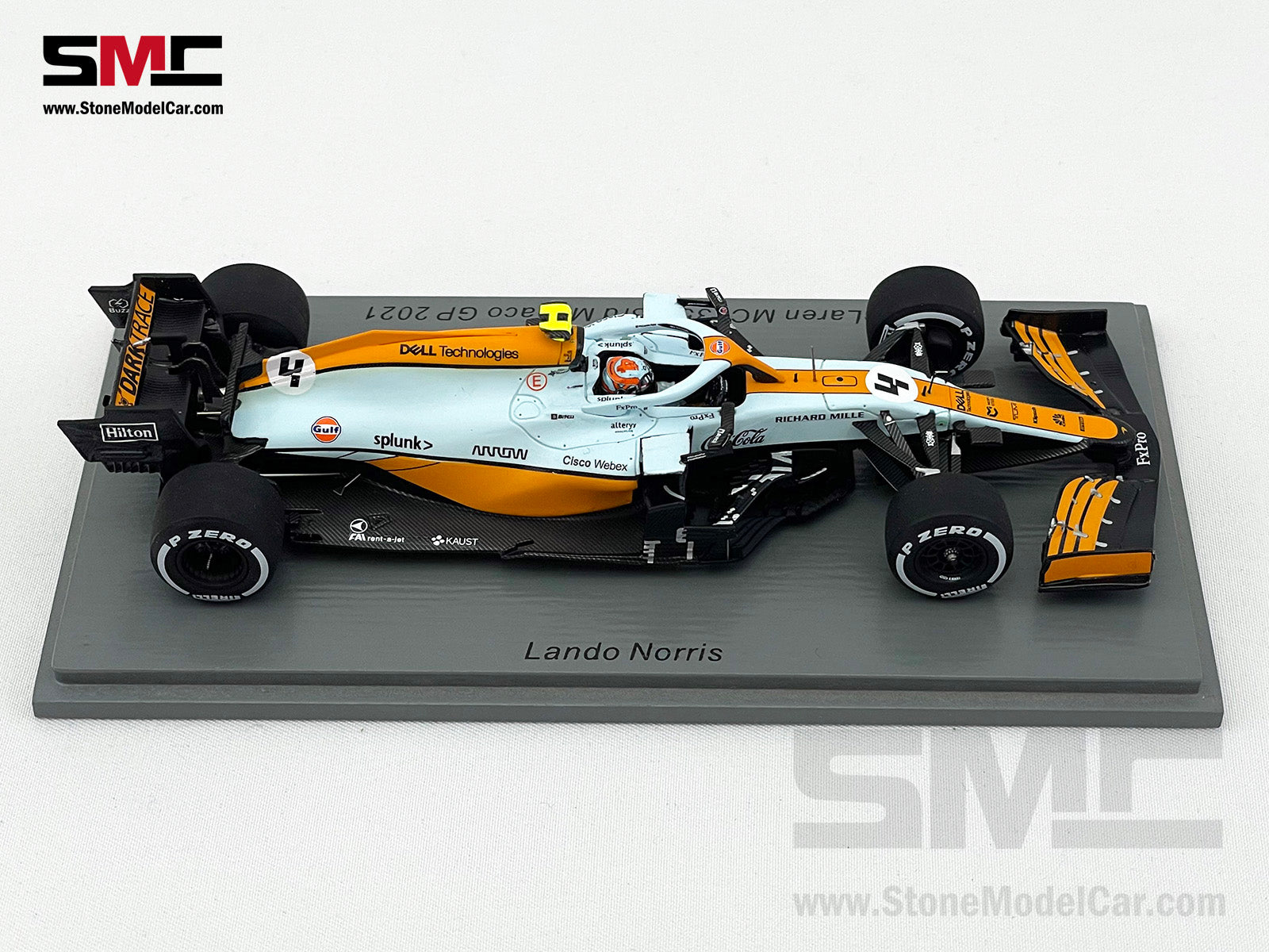 Mclaren F1 MCL35M #4 Lando Norris Monaco 2021 Podium Gulf Livery 1