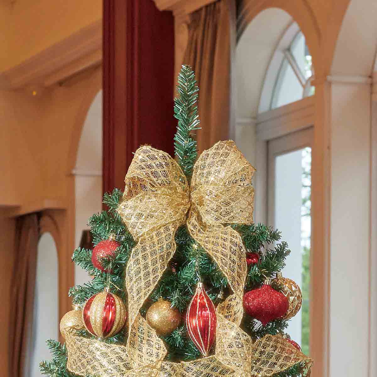 コンチネンタルクリスマスツリーセット ゴールド・レッド［ストエキ