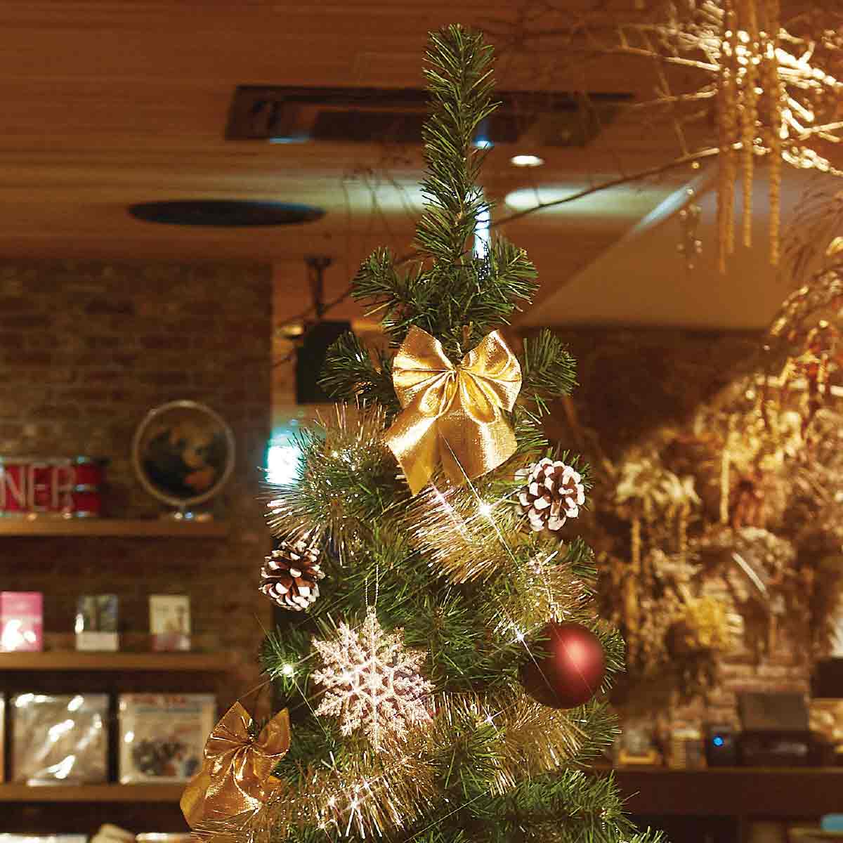 スタンダードクリスマスツリーセット ゴールド 高さ90×幅40cm