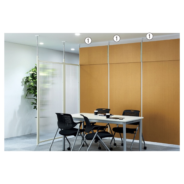 つっぱりパーテーション(パネルタイプ)延長パーツ 幅90cm ナチュラル