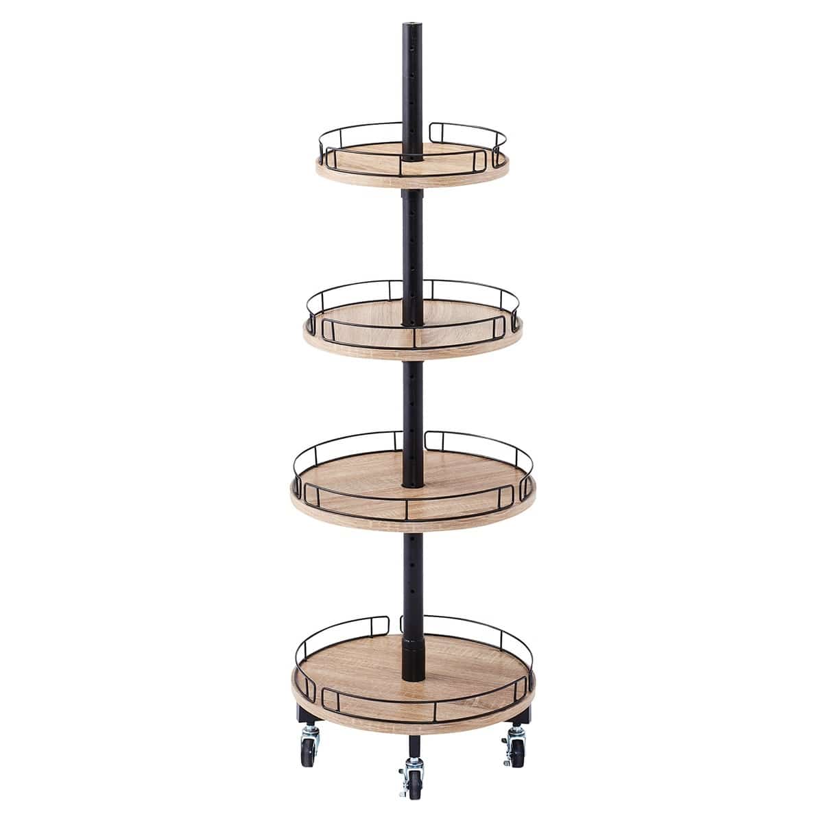 ラウンドタワー什器 4段〔ストエキオリジナル〕 直径45cm