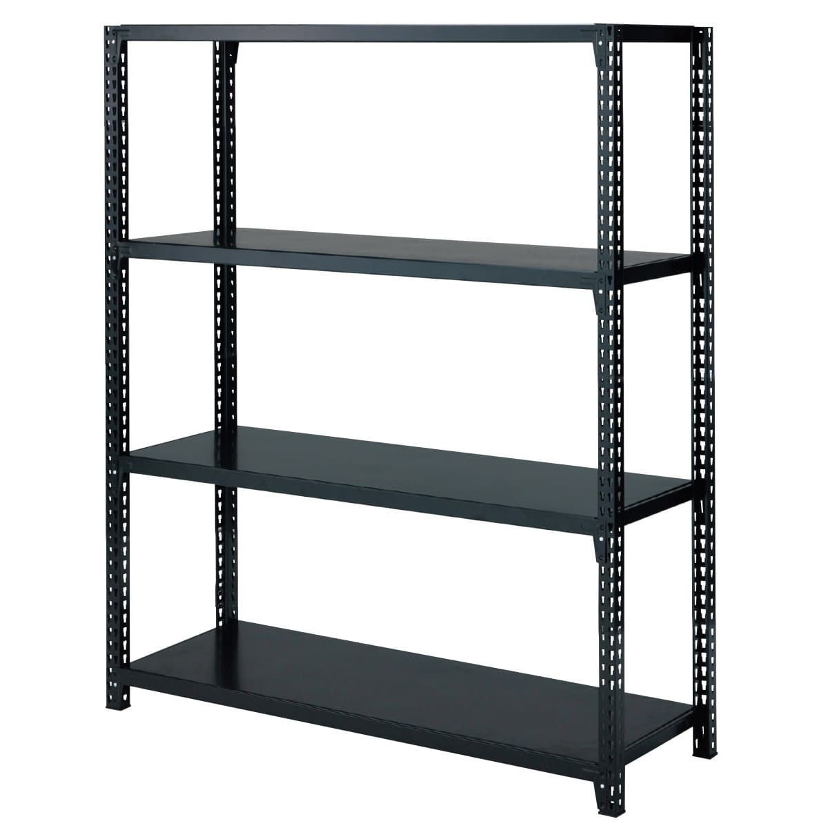 ストレージシェルフ4段セット 幅120cm ブラック〔ストエキオリジナル