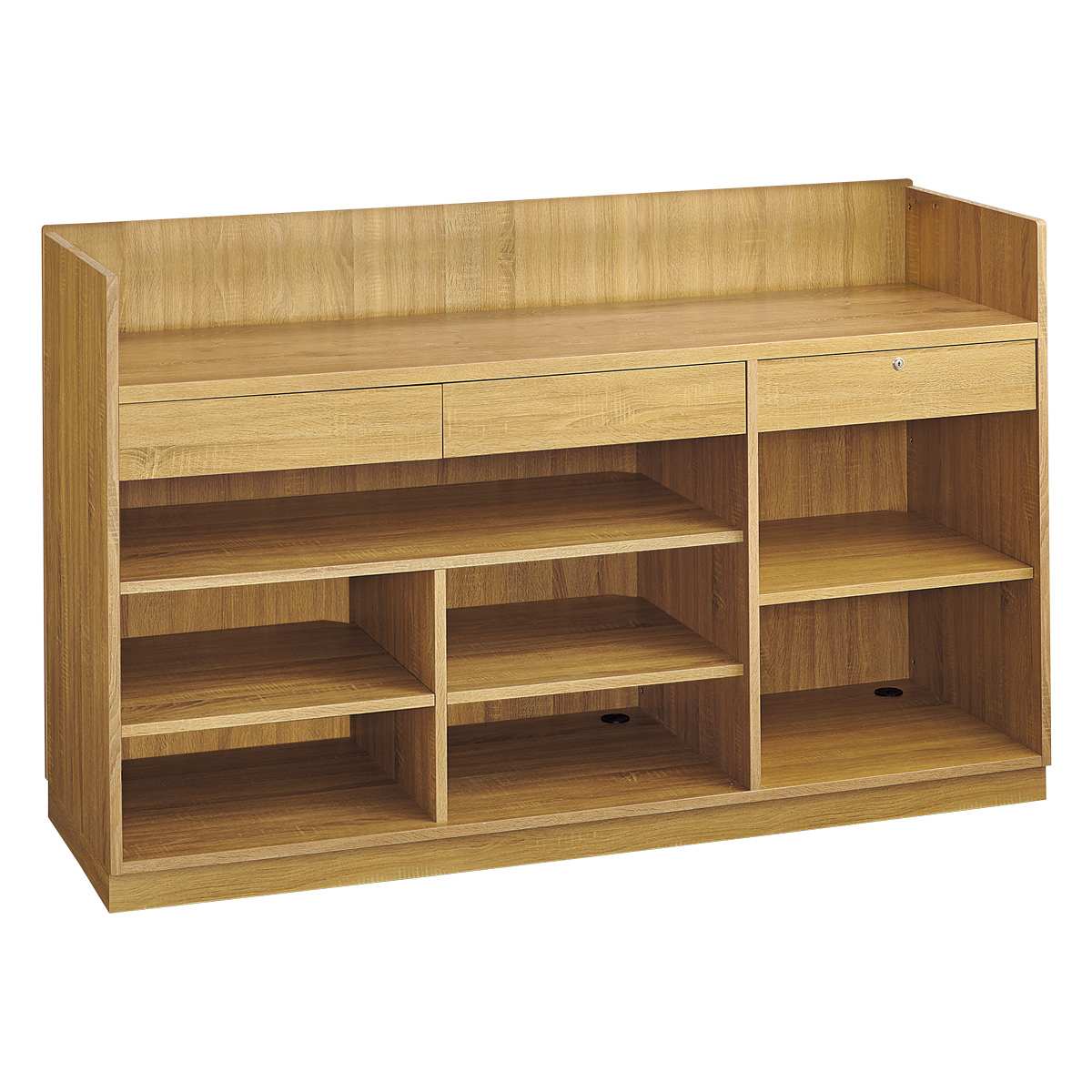 レジカウンター 三方枠タイプ 幅180cm ラスティック柄〔ストエキ