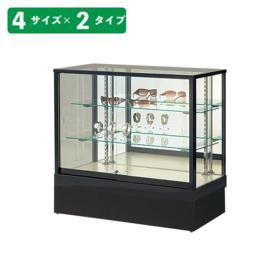 ハイタイプ ガラスショーケース ステージ無し ホワイト 幅90cm 高さ