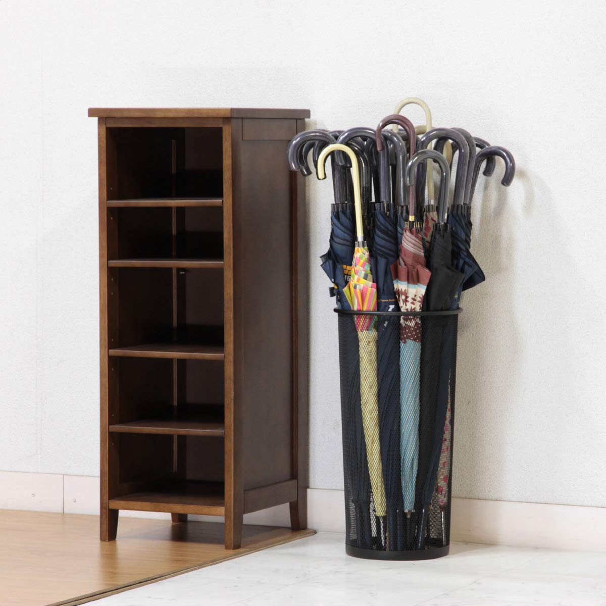 メッシュ 傘立て 6台セット シルバー