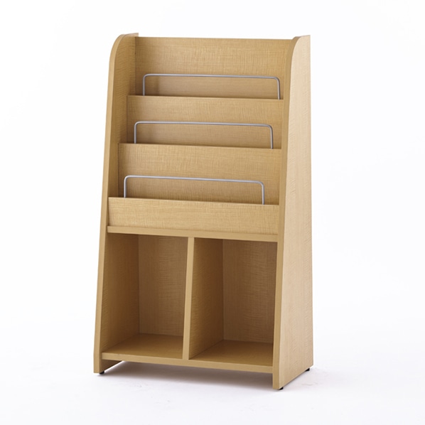 アールエフヤマカワ 木製マガジンラック2 ハイタイプ ナチュラル