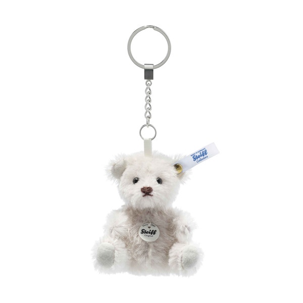 Mini Teddy Bear Keyring, 3 in, light gray - Steiff.com