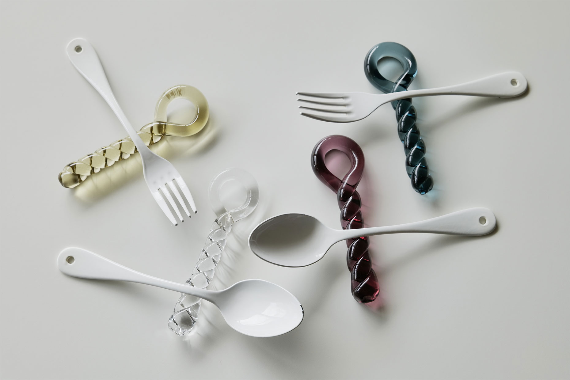 スピラリ―：カトラリーレスト 4点セット GIFT | ガラス製品 | Sghr