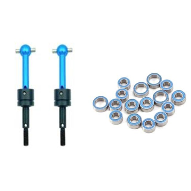 TT02用アルミユニバーサルシャフト & フルベアリングセット [TP-02