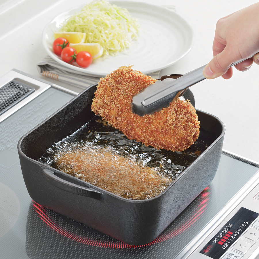 スプラウト IH対応鉄鋳物製角型天ぷら鍋20cm HB-6480