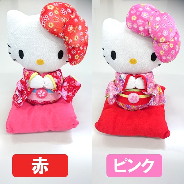 ちりめんハローキティ「座りぬいぐるみM」ASN-HKSM