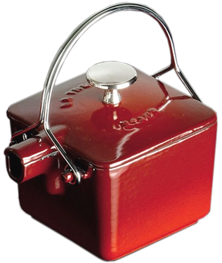 staub スクエアティーポットピメントteapot ケトルトリベット付き