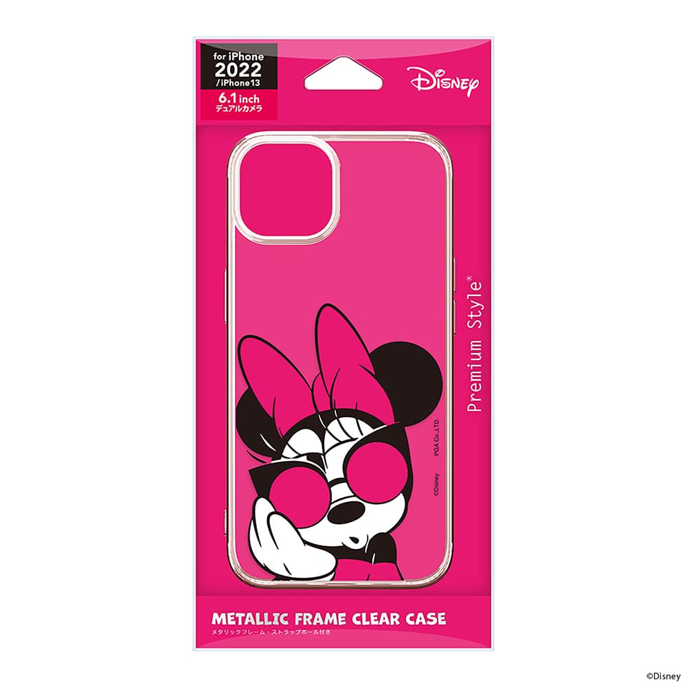 iPhone 14用 メタリックフレーム クリアケース [ミニーマウス]｜株式