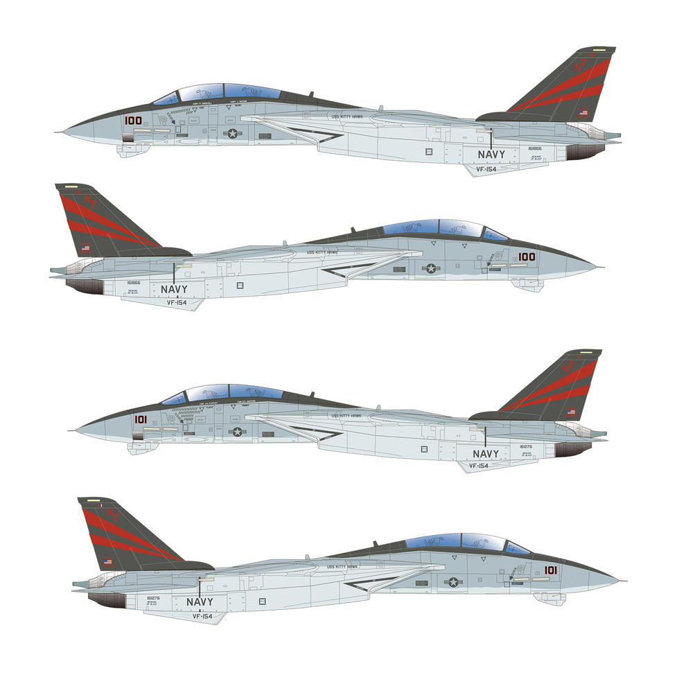 プラモデル :: 飛行機 :: アメリカ海軍 F-14A トムキャット VF-154