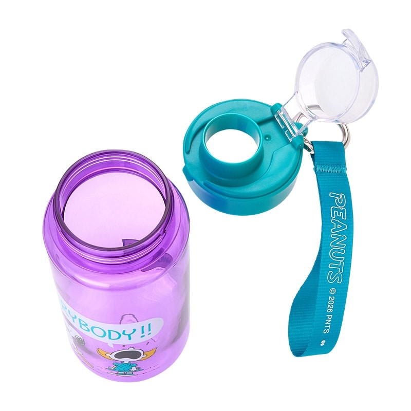 スヌーピー PEANUTS ストラップ付きドリンクボトル(BLUE): 通常