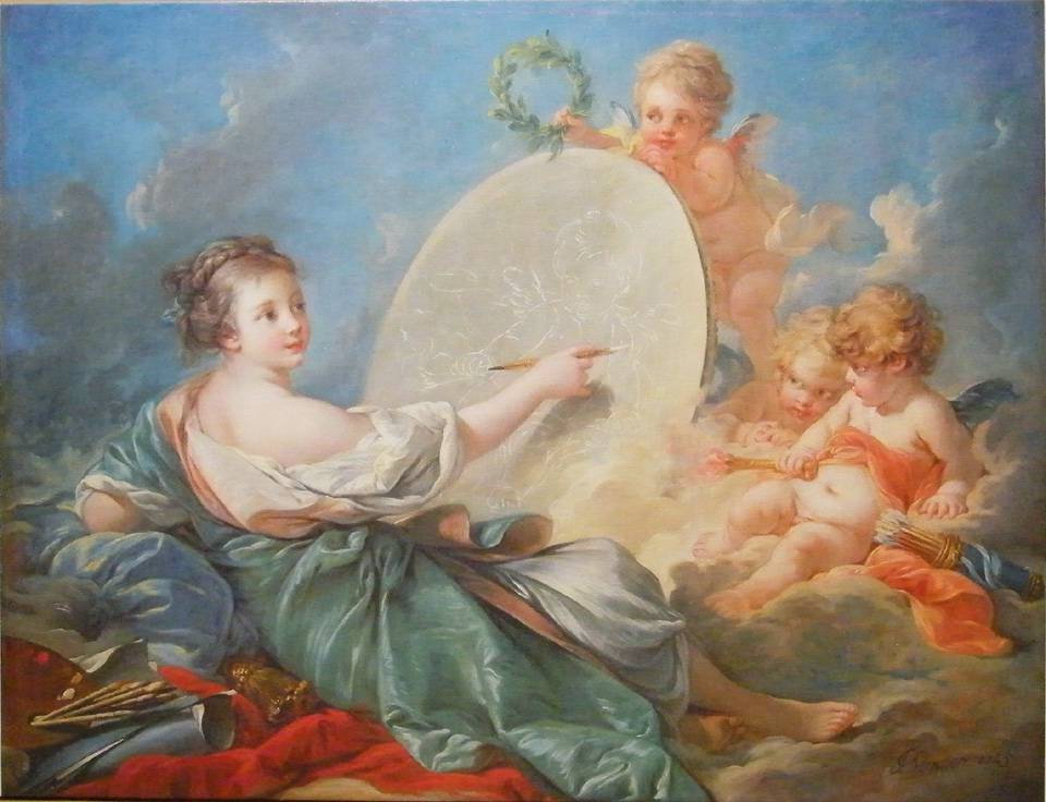 フランソワ・ブーシェ 『絵画の寓意 』 | 【休店中】名画の複製絵画館