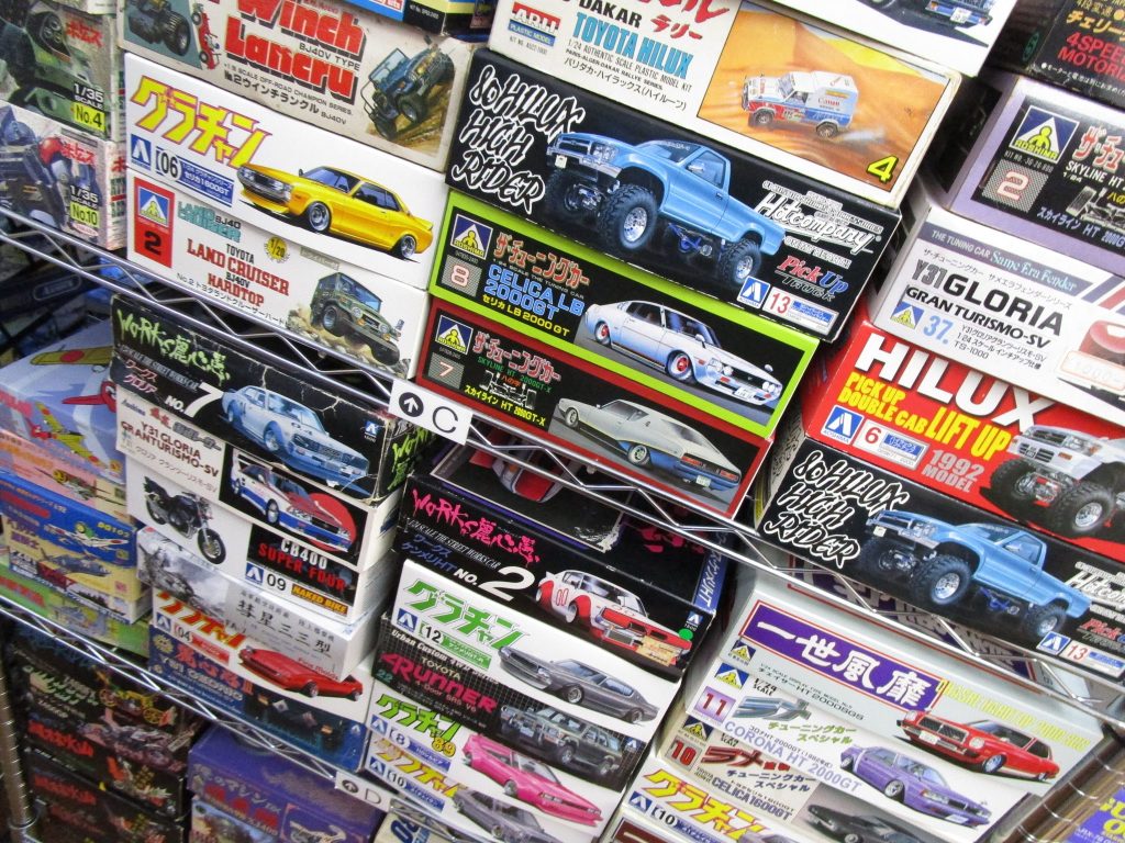 ワークス麗心愚や俺のマシンなど当時の絶版プラモデルを福岡県筑紫野市