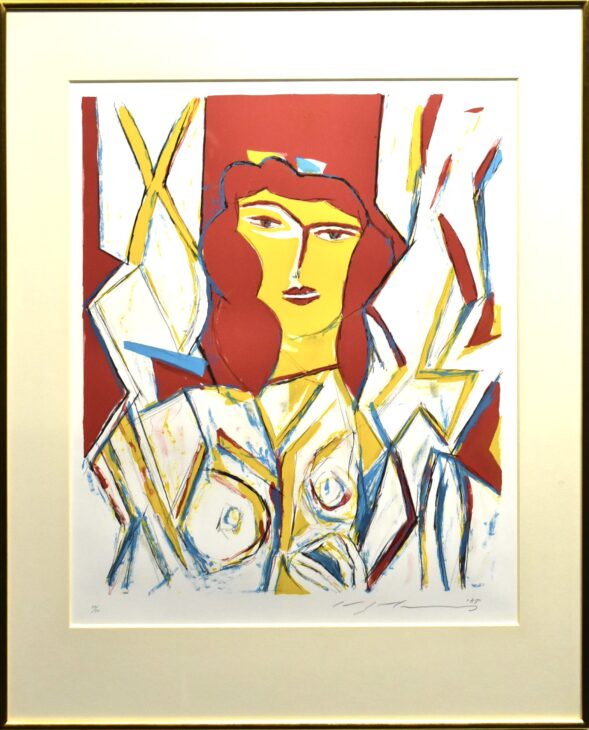 池田満寿夫 『白いカーテン・赤い髪』 買取価格相場｜骨董品買取 緑和堂