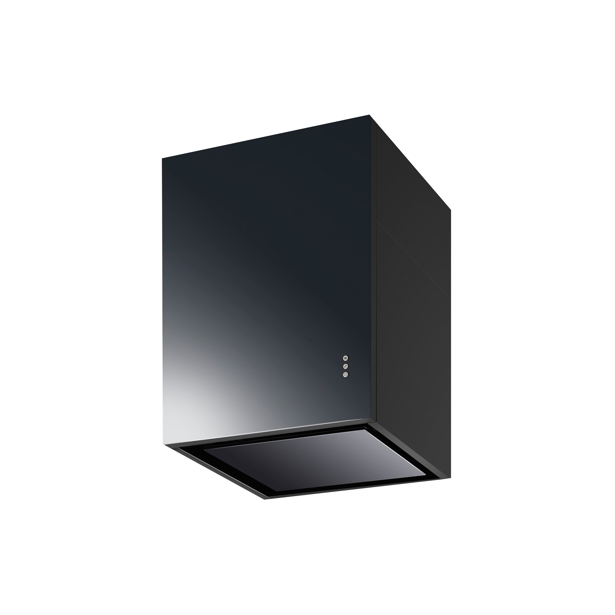 キューブ型レンジフード 照明なし W450×H600 ブラック | KB-KC019-23