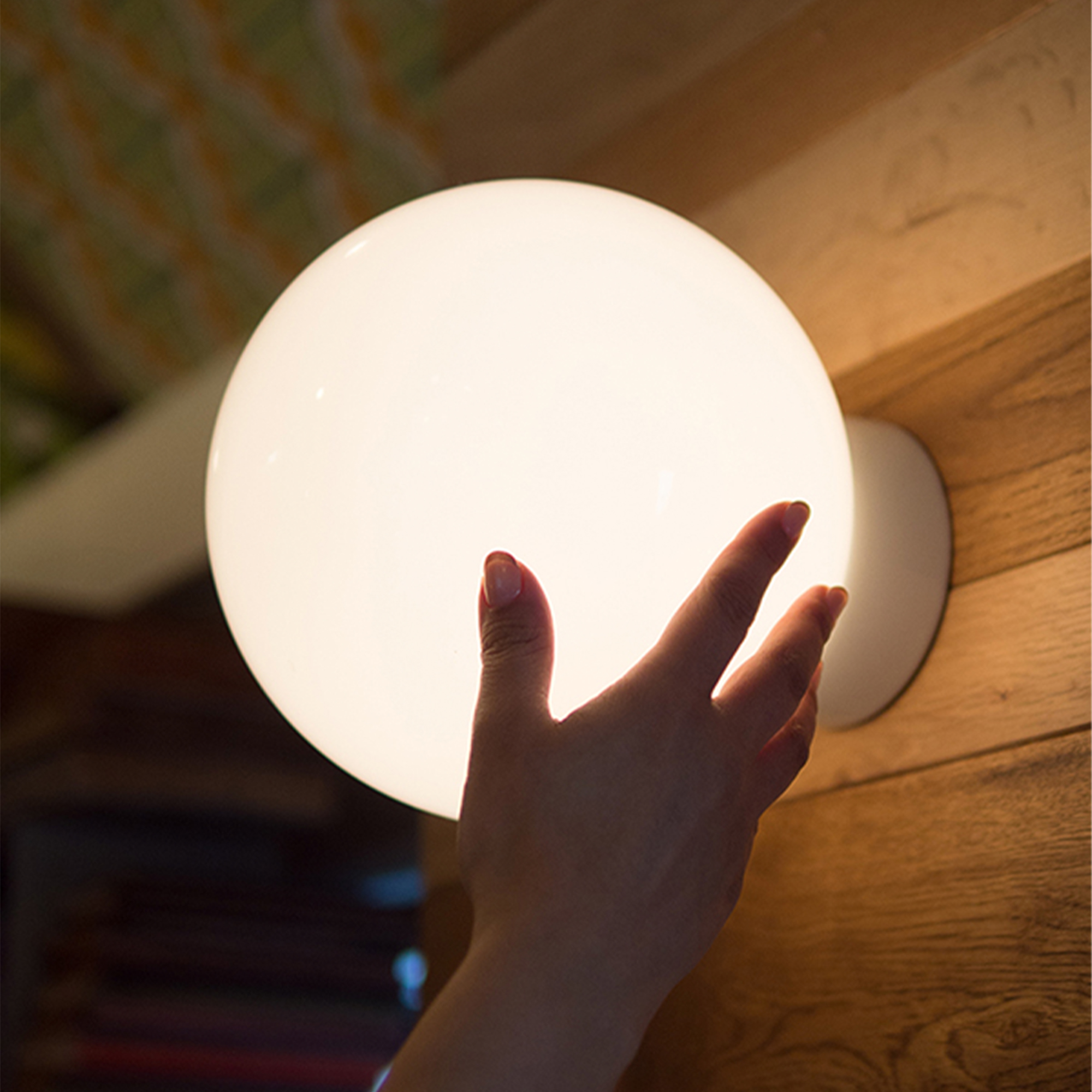 ミルクガラス照明 ホワイト ボール（大） | LT-BR005-03-G141 | 直付