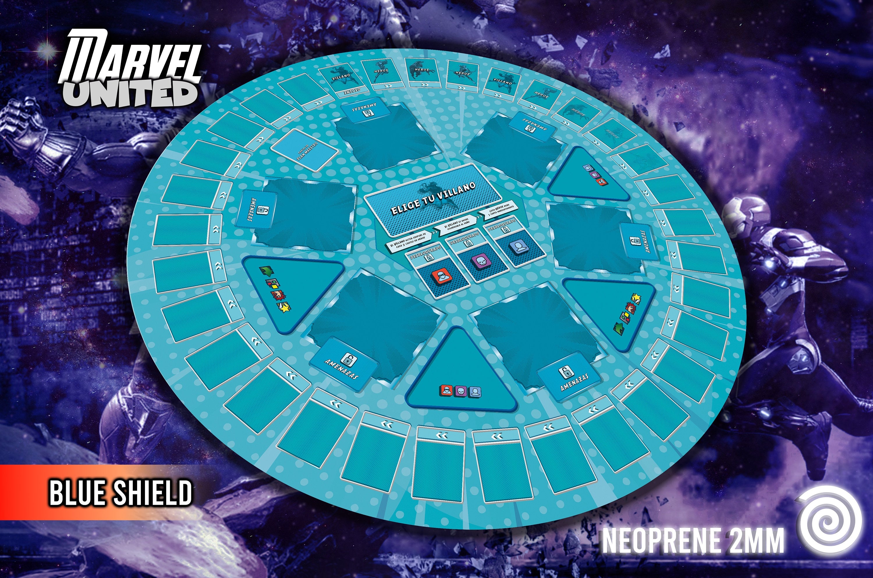 Marvel United compatible Gamemat | Rollinmats