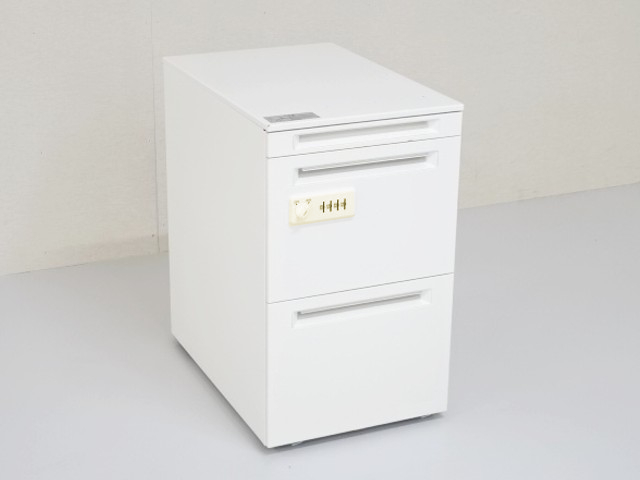 中古｜内田洋行｜スカエナ｜3段ワゴン（固定方式ダイヤル錠タイプ