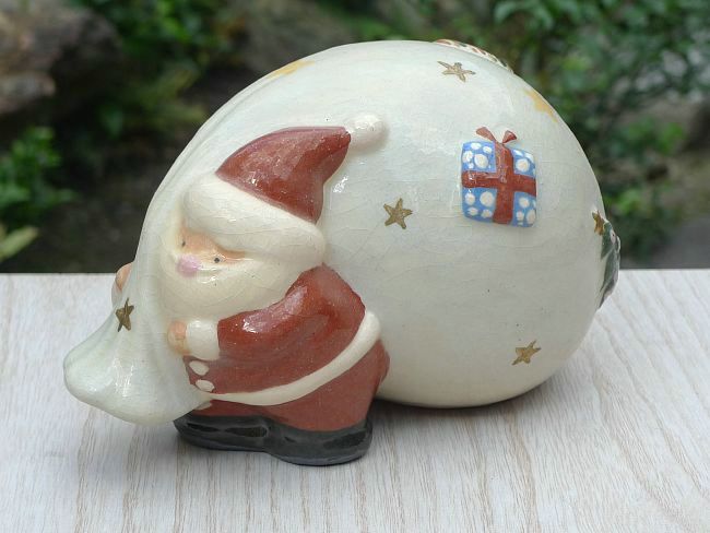 サンタクロース置物 楽入 - 京焼清水焼 松韻堂