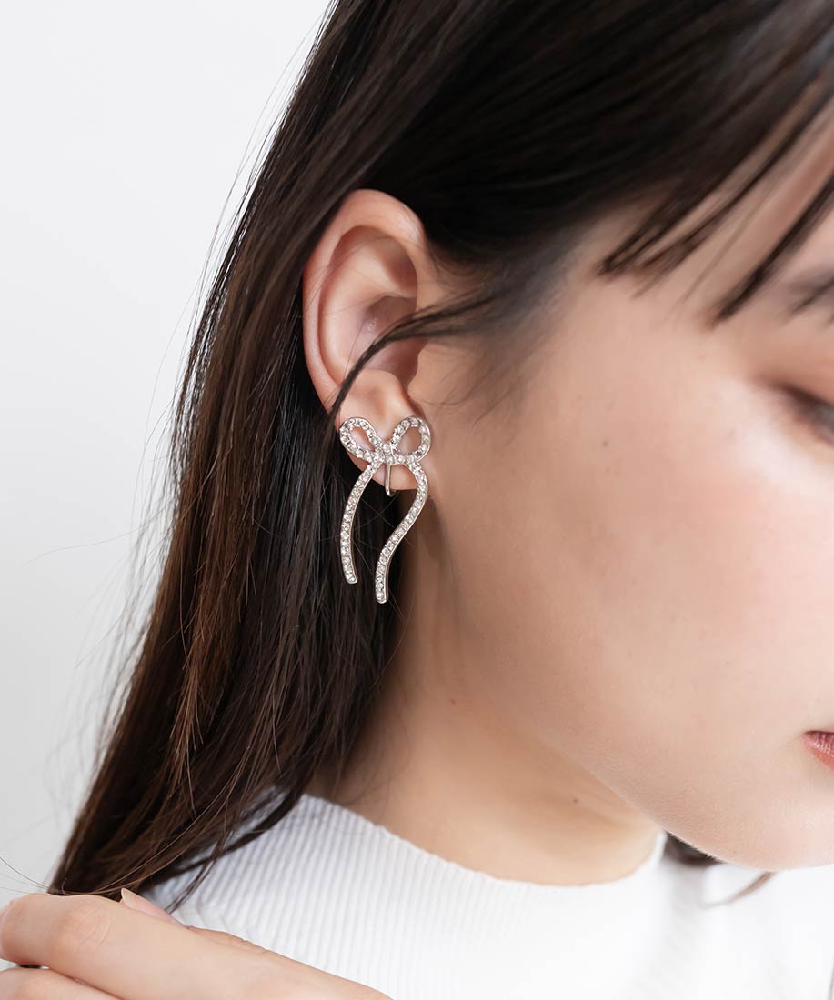 SALE】ビジューリボンイヤリングRANDA公式サイト