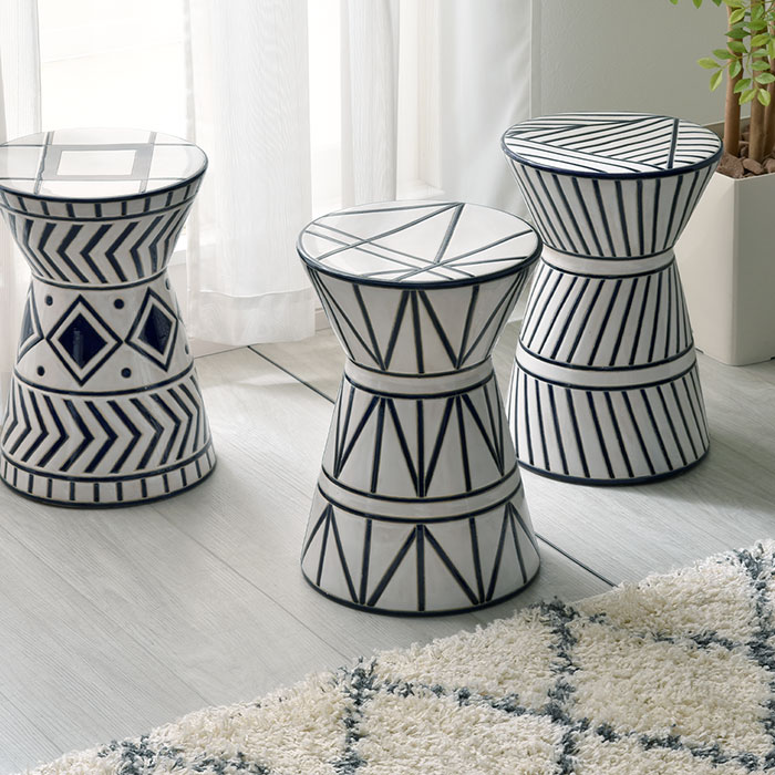 北欧 陶器スツール トライバルデザイン ララ｜ユニットシェルフ 家具