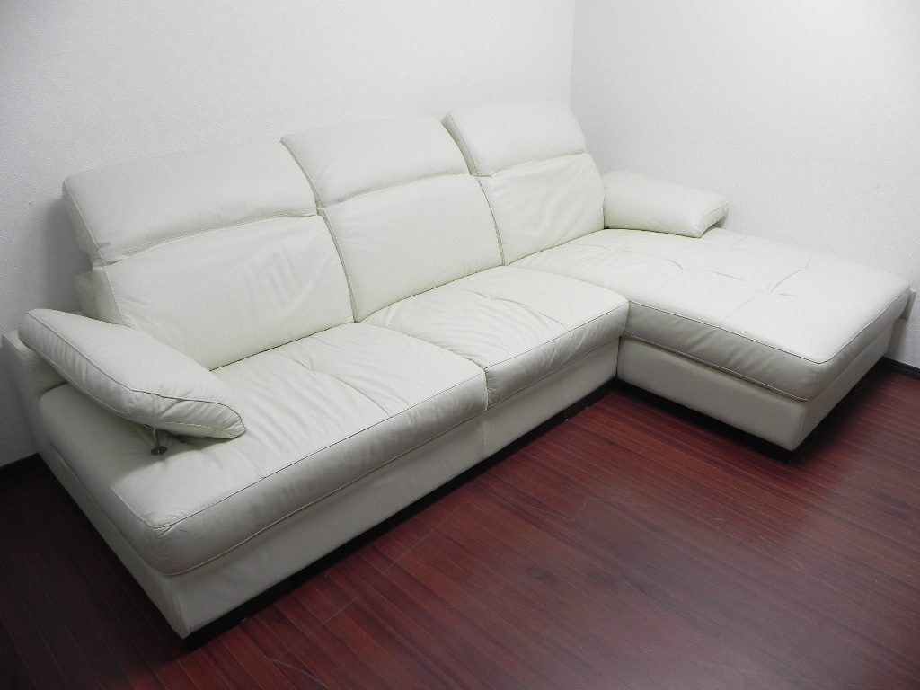 IDC大塚家具】Leatherworld レザーワールド 高級本革 カウチソファ