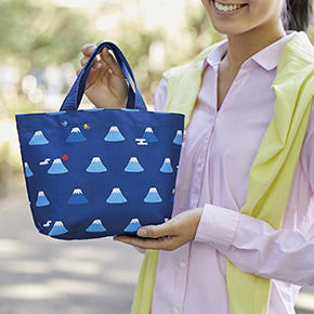 完売】富士山柄 舟形トート｜バッグ｜在庫対応ノベルティ（名入れ等