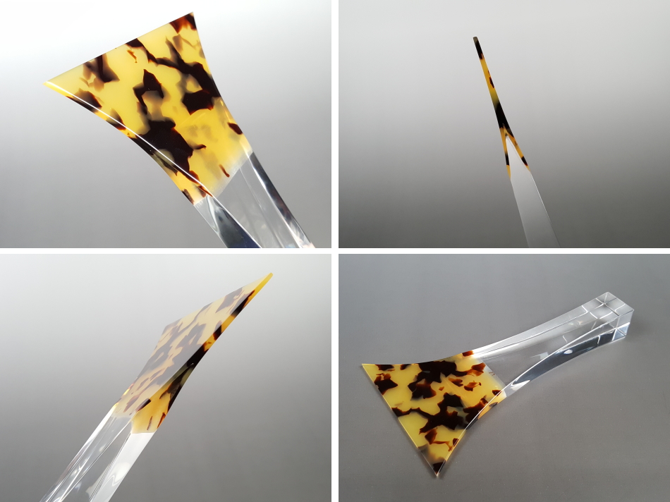 て*ん様 最高級！三味線バチ 鼈甲使用 大島紬ケース付き300円スタート