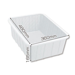 UCHIDASウチダス角カゴ深型 大 クリア 透明 K5442C: 日用品