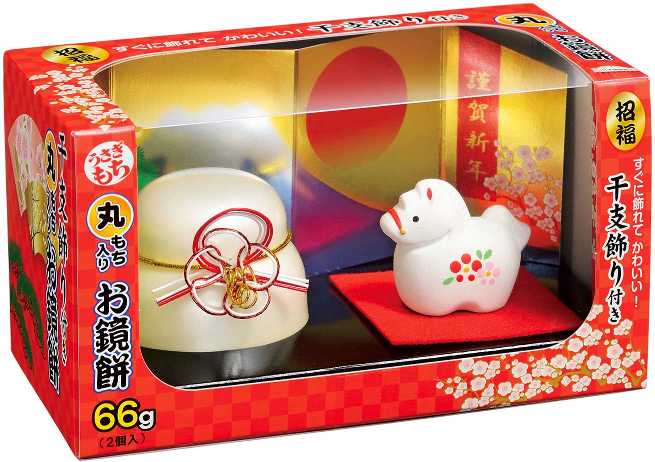 うさぎもちお鏡餅 干支飾り付き｜株式会社うさぎもち｜生切り餅・鏡餅