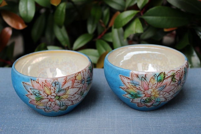 石川 稲積 佳谷（うつつ窯） 作 風の道ボウル／青 うつわ家膳｜人気