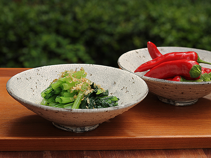 大原拓也 裂粉引き5.5寸鉢【完売】／中皿/中鉢｜和食器・種類／和食器