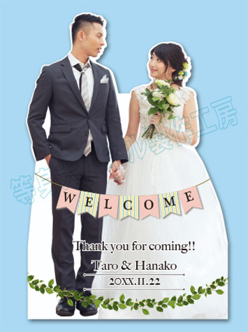 結婚式 ウェルカムボードセット 2人用等身大パネル 詳細画面 等身大