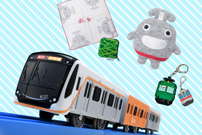 オリジナルプラレール「東急電鉄6020系Q SEAT」と「のるるん」グッズの