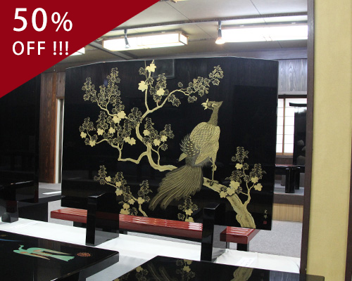 衝立 桐に鳳凰沈金 2,310,000円 | 輪島塗の塗師屋 輪島漆器大雅堂