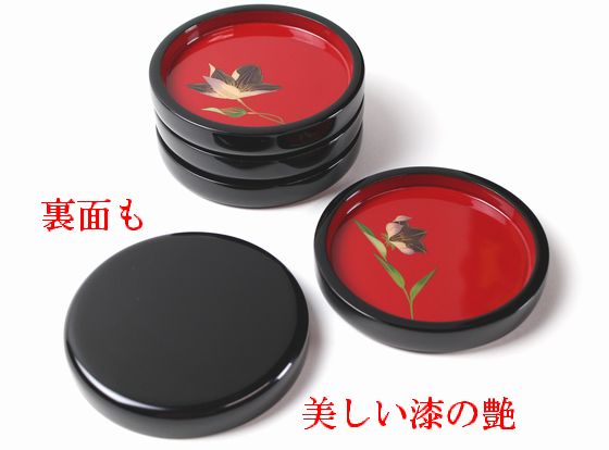 取り皿 四季草花蒔絵 5客1組 220,000円（税込） | 輪島塗の塗師屋 輪島