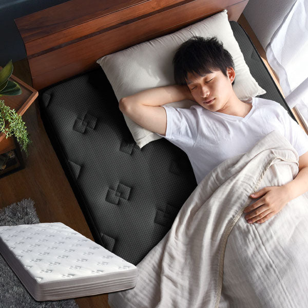 セミダブル］男のボンネルコイル マットレス 厚み20cm メッシュ 硬め