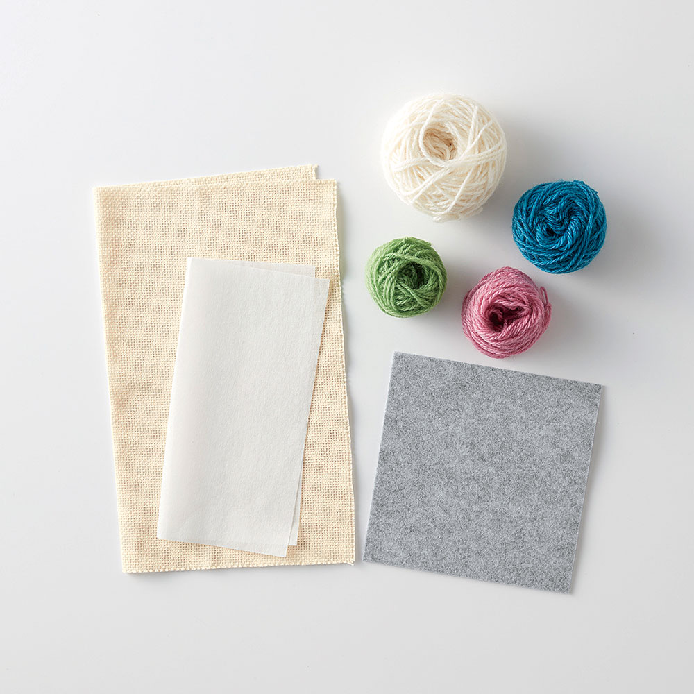 パンチニードルで作るミニラグ リーフ: キット｜手づくりタウン by