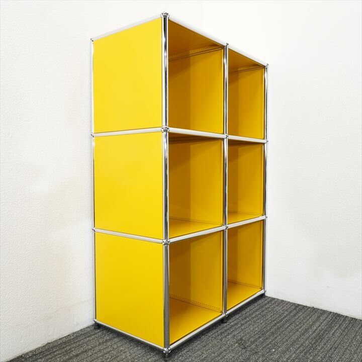 USMハラー ユニット 2列3段 オープン W723 D373 H1090イエロー- 中古