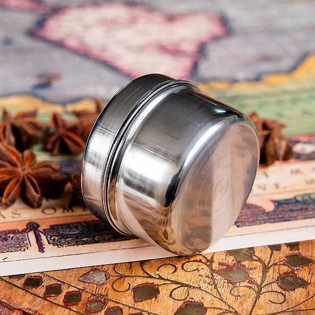 ステンレスのマサラケース・小物入れ[約5cm×約3.5cm 約50ml] の通販