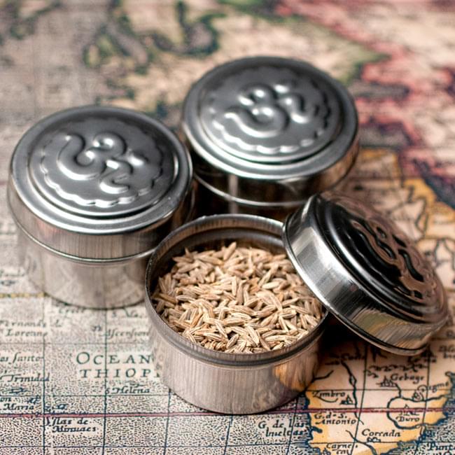 3個セット】ステンレスのマサラケース・小物入れ[約4.2cm×3cm] の通販